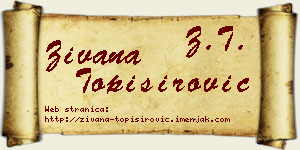 Živana Topisirović vizit kartica
